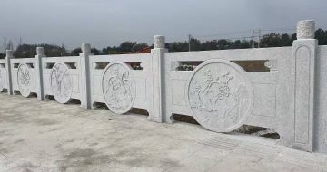 平顶山芝麻白河道栏杆 石材栏杆