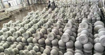 平顶山芝麻白圆球 石球 挡车球