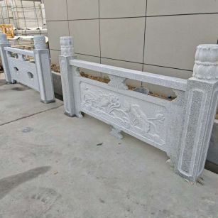 平顶山芝麻白河道栏杆 石材栏杆