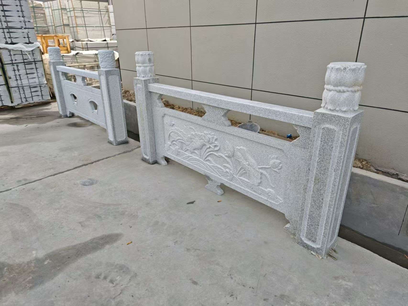 平顶山芝麻白河道栏杆 石材栏杆