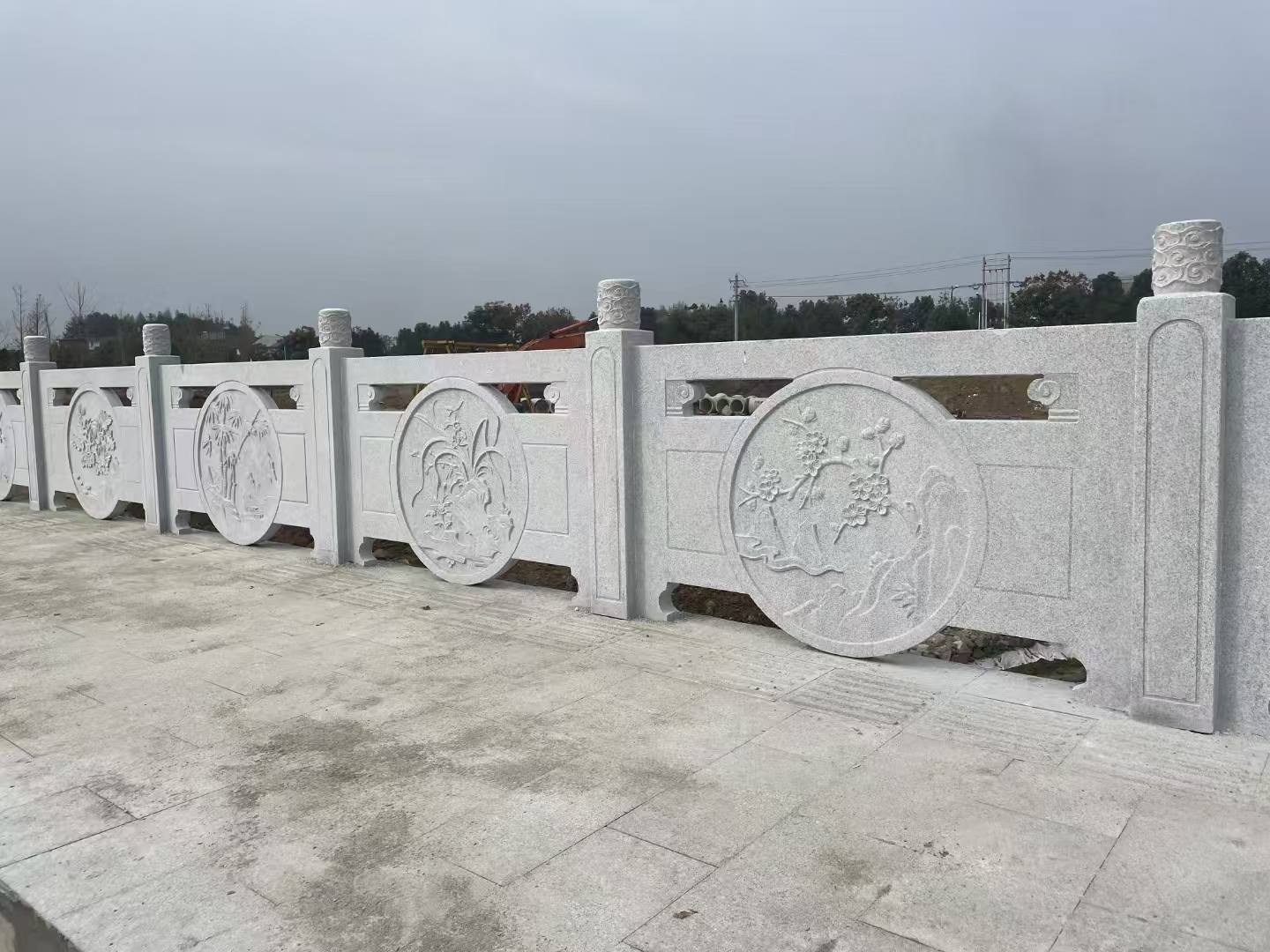 平顶山芝麻白河道栏杆 石材栏杆