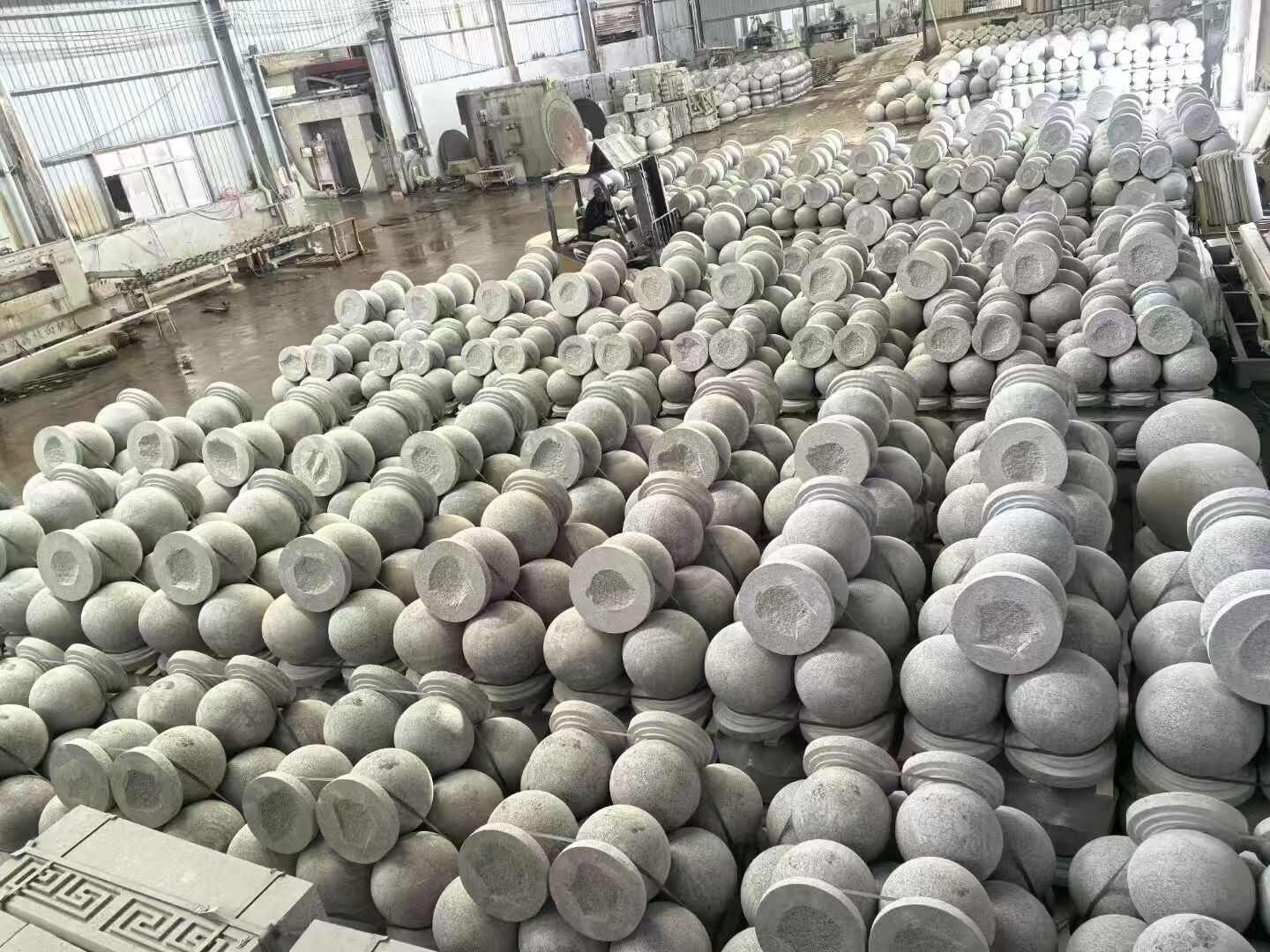 平顶山芝麻白圆球 石球 挡车球